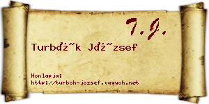 Turbók József névjegykártya