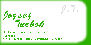jozsef turbok business card